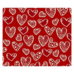 Vector Seamless Pattern Of Hearts With Valentine s Day Premium Plush Fleece Blanket (small)