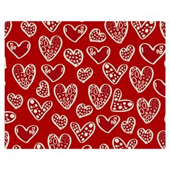 Vector Seamless Pattern Of Hearts With Valentine s Day Premium Plush Fleece Blanket (medium)