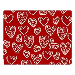 Vector Seamless Pattern Of Hearts With Valentine s Day Premium Plush Fleece Blanket (large)