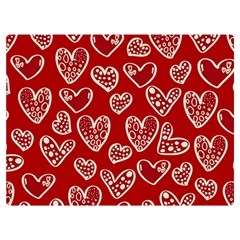 Vector Seamless Pattern Of Hearts With Valentine s Day Premium Plush Fleece Blanket (extra Small)