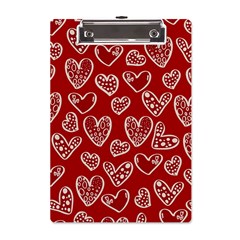 Vector Seamless Pattern Of Hearts With Valentine s Day A5 Acrylic Clipboard by Wav3s