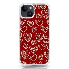 Vector Seamless Pattern Of Hearts With Valentine s Day Iphone 14 Tpu Uv Print Case