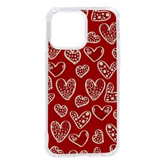 Vector Seamless Pattern Of Hearts With Valentine s Day Iphone 14 Pro Max Tpu Uv Print Case