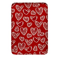 Vector Seamless Pattern Of Hearts With Valentine s Day Rectangular Glass Fridge Magnet (4 Pack) by Wav3s