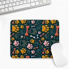 Dog Paw Colorful Fabrics Digitally Small Mousepad by Wav3s