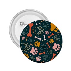 Dog Paw Colorful Fabrics Digitally 2 25  Buttons by Wav3s