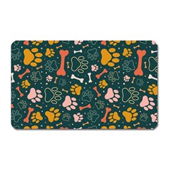 Dog Paw Colorful Fabrics Digitally Magnet (rectangular) by Wav3s