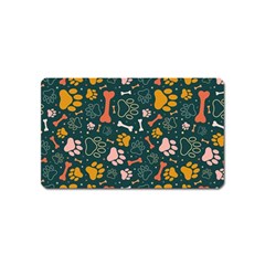 Dog Paw Colorful Fabrics Digitally Magnet (name Card) by Wav3s