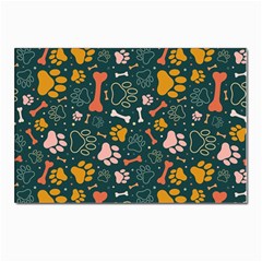 Dog Paw Colorful Fabrics Digitally Postcard 4 x 6  (pkg Of 10) by Wav3s