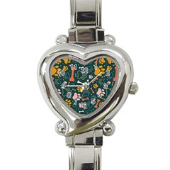 Dog Paw Colorful Fabrics Digitally Heart Italian Charm Watch by Wav3s