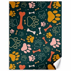 Dog Paw Colorful Fabrics Digitally Canvas 18  X 24  by Wav3s