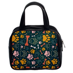 Dog Paw Colorful Fabrics Digitally Classic Handbag (two Sides) by Wav3s