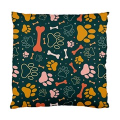 Dog Paw Colorful Fabrics Digitally Standard Cushion Case (one Side) by Wav3s