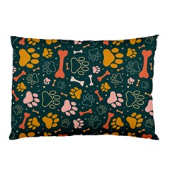 Dog Paw Colorful Fabrics Digitally Pillow Case by Wav3s