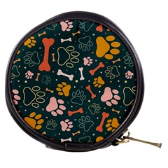 Dog Paw Colorful Fabrics Digitally Mini Makeup Bag by Wav3s