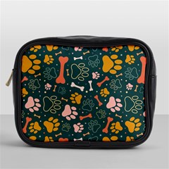 Dog Paw Colorful Fabrics Digitally Mini Toiletries Bag (one Side) by Wav3s