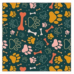 Dog Paw Colorful Fabrics Digitally Square Satin Scarf (36  X 36 ) by Wav3s