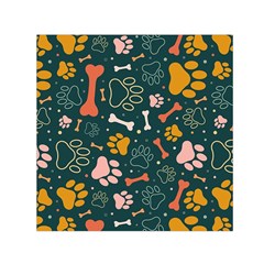 Dog Paw Colorful Fabrics Digitally Square Satin Scarf (30  X 30 ) by Wav3s