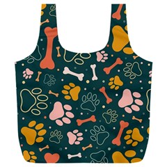 Dog Paw Colorful Fabrics Digitally Full Print Recycle Bag (xxxl)