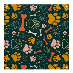 Dog Paw Colorful Fabrics Digitally Banner And Sign 4  X 4  by Wav3s