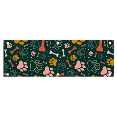 Dog Paw Colorful Fabrics Digitally Banner And Sign 6  X 2  by Wav3s