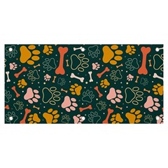 Dog Paw Colorful Fabrics Digitally Banner And Sign 6  X 3  by Wav3s