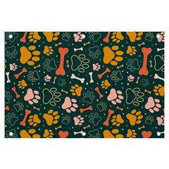 Dog Paw Colorful Fabrics Digitally Banner And Sign 6  X 4  by Wav3s