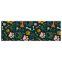 Dog Paw Colorful Fabrics Digitally Banner And Sign 9  X 3  by Wav3s