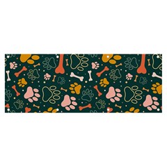 Dog Paw Colorful Fabrics Digitally Banner And Sign 8  X 3  by Wav3s