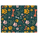 Dog Paw Colorful Fabrics Digitally Two Sides Premium Plush Fleece Blanket (Extra Small) 40 x30  Blanket Front