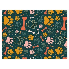 Dog Paw Colorful Fabrics Digitally Two Sides Premium Plush Fleece Blanket (extra Small) by Wav3s