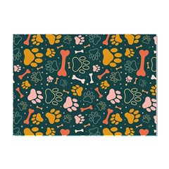 Dog Paw Colorful Fabrics Digitally Crystal Sticker (a4)