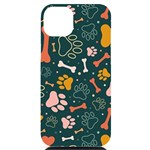 Dog Paw Colorful Fabrics Digitally iPhone 14 Plus Black UV Print Case Front