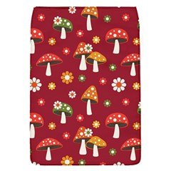 Woodland Mushroom And Daisy Seamless Pattern On Red Background Removable Flap Cover (s) by Wav3s