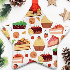 Seamless Pattern Hand Drawing Cartoon Dessert And Cake Ornament (star) by Wav3s