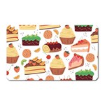 Seamless Pattern Hand Drawing Cartoon Dessert And Cake Magnet (Rectangular) Front