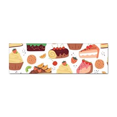 Seamless Pattern Hand Drawing Cartoon Dessert And Cake Sticker (bumper) by Wav3s