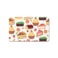 Seamless Pattern Hand Drawing Cartoon Dessert And Cake Magnet (name Card) by Wav3s