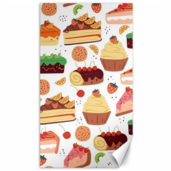 Seamless Pattern Hand Drawing Cartoon Dessert And Cake Canvas 40  X 72 