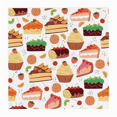 Seamless Pattern Hand Drawing Cartoon Dessert And Cake Medium Glasses Cloth by Wav3s