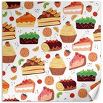 Seamless Pattern Hand Drawing Cartoon Dessert And Cake Canvas 12  x 12  11.4 x11.56  Canvas - 1