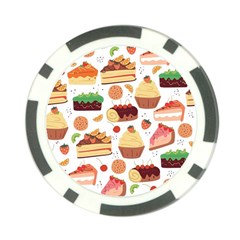 Seamless Pattern Hand Drawing Cartoon Dessert And Cake Poker Chip Card Guard by Wav3s