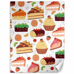 Seamless Pattern Hand Drawing Cartoon Dessert And Cake Canvas 36  X 48  by Wav3s