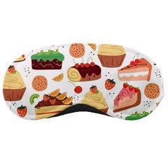 Seamless Pattern Hand Drawing Cartoon Dessert And Cake Sleeping Mask by Wav3s