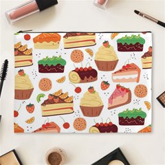 Seamless Pattern Hand Drawing Cartoon Dessert And Cake Cosmetic Bag (xl) by Wav3s