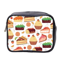 Seamless Pattern Hand Drawing Cartoon Dessert And Cake Mini Toiletries Bag (two Sides) by Wav3s