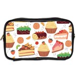 Seamless Pattern Hand Drawing Cartoon Dessert And Cake Toiletries Bag (Two Sides) Back