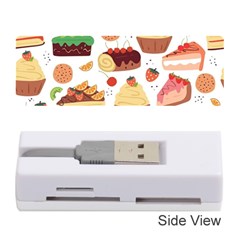 Seamless Pattern Hand Drawing Cartoon Dessert And Cake Memory Card Reader (stick)