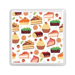 Seamless Pattern Hand Drawing Cartoon Dessert And Cake Memory Card Reader (square) by Wav3s