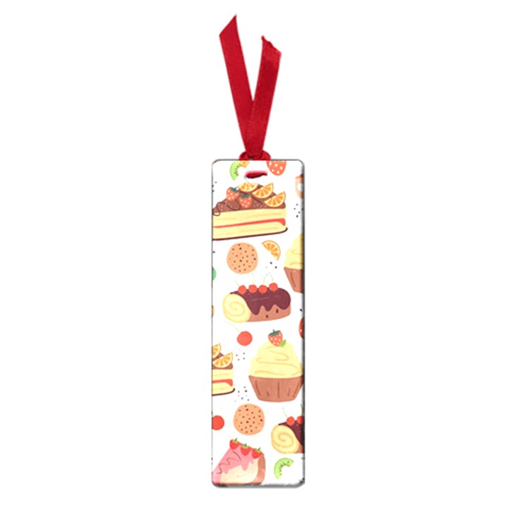 Seamless Pattern Hand Drawing Cartoon Dessert And Cake Small Book Marks